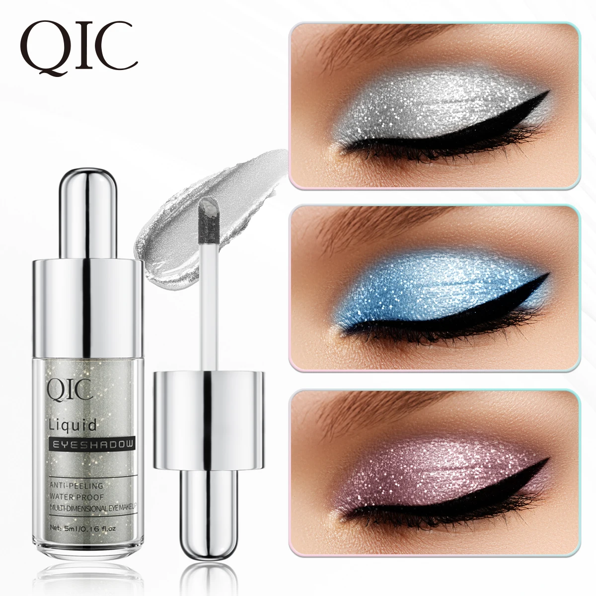 Ombretto liquido QIC Ombretto liquido fine luccicante ad alta luce delicato tutto con influencer