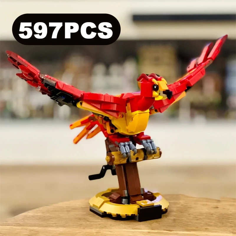 

Новый волшебный школьный фильм Сова, строительные блоки, модель Феникса, птица-мессенджер, сова, доставка, письмо, сборная кирпичная игрушка, подарок для детей и взрослых