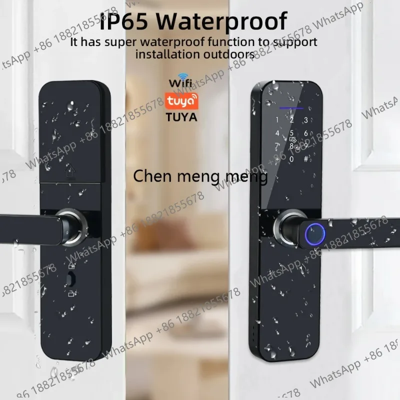 

Умный электронный дверной замок F005 IP65 с защитой от воды, поддержкой Tuya Wifi, разблокировкой по отпечатку пальца/смарт-карте/паролю/ключу/через приложение TT Lock