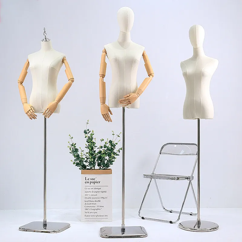 Factory Direct 2026 Clothing store model props women's half-body women's clothing window stand clothes shelf wedding dress doll