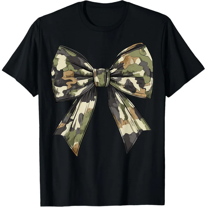 Ladies camouflage bow comfortable bow hunting girl T-shirt