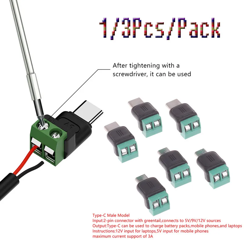 1/3Pcs Usb C Adapte…