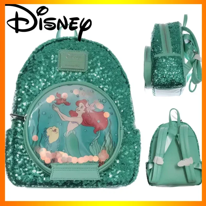 

Loungefly Disney Green Sequins Mini Backpack Mermaid Animation Peripheral Women'S Stylish Christmas Gift Handbag Toy & Hobbies