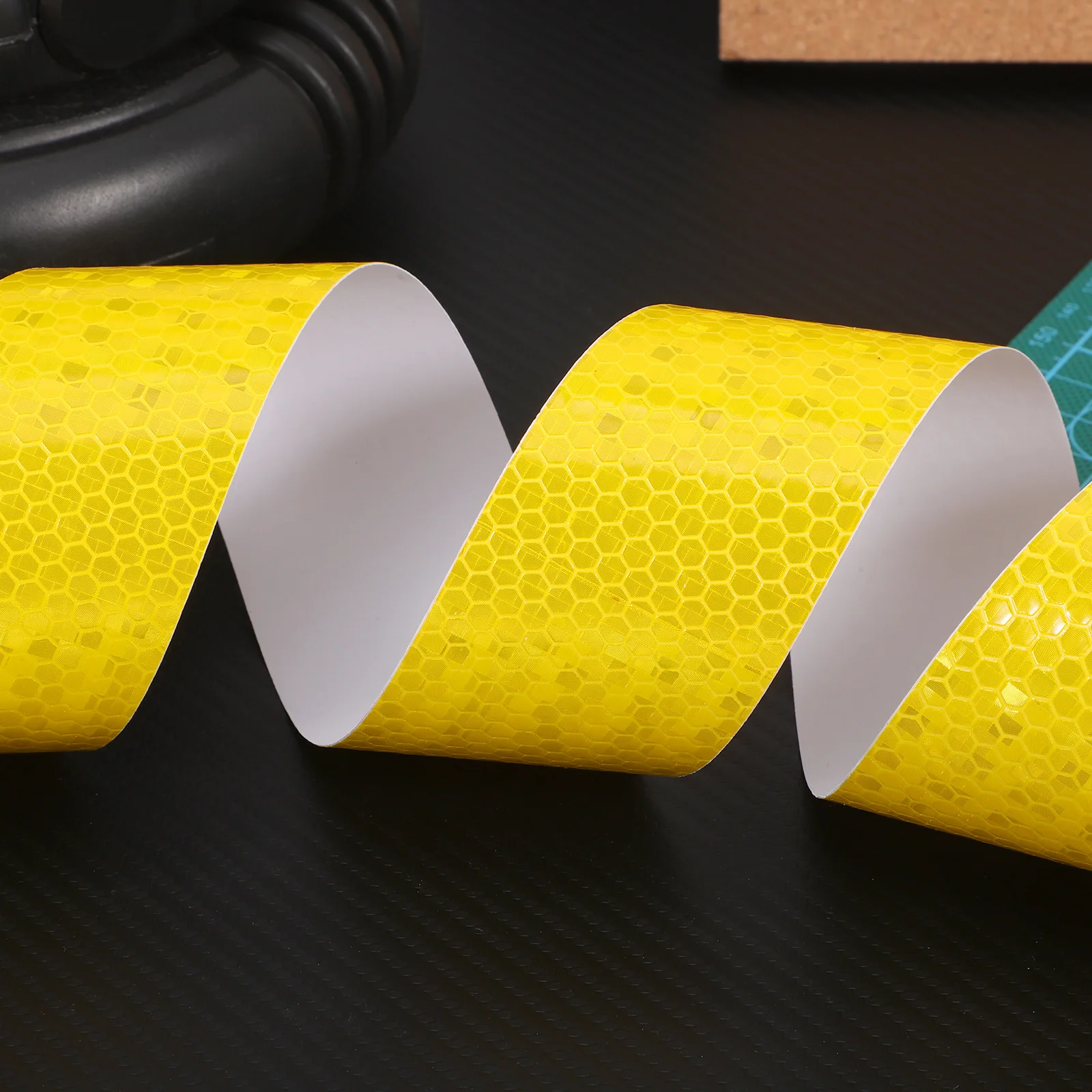 1 Roll Traffic Warning Tape Reflective High Visibility Bright Yellow Safety Strip for Roads Parking Lots Construction Barrier