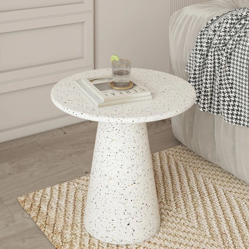 

Japanese Cream Side Table Living Room Sofa Corner Small Coffee Tables Light Luxury Round Mesas Iron Art Decoration Object Mesa