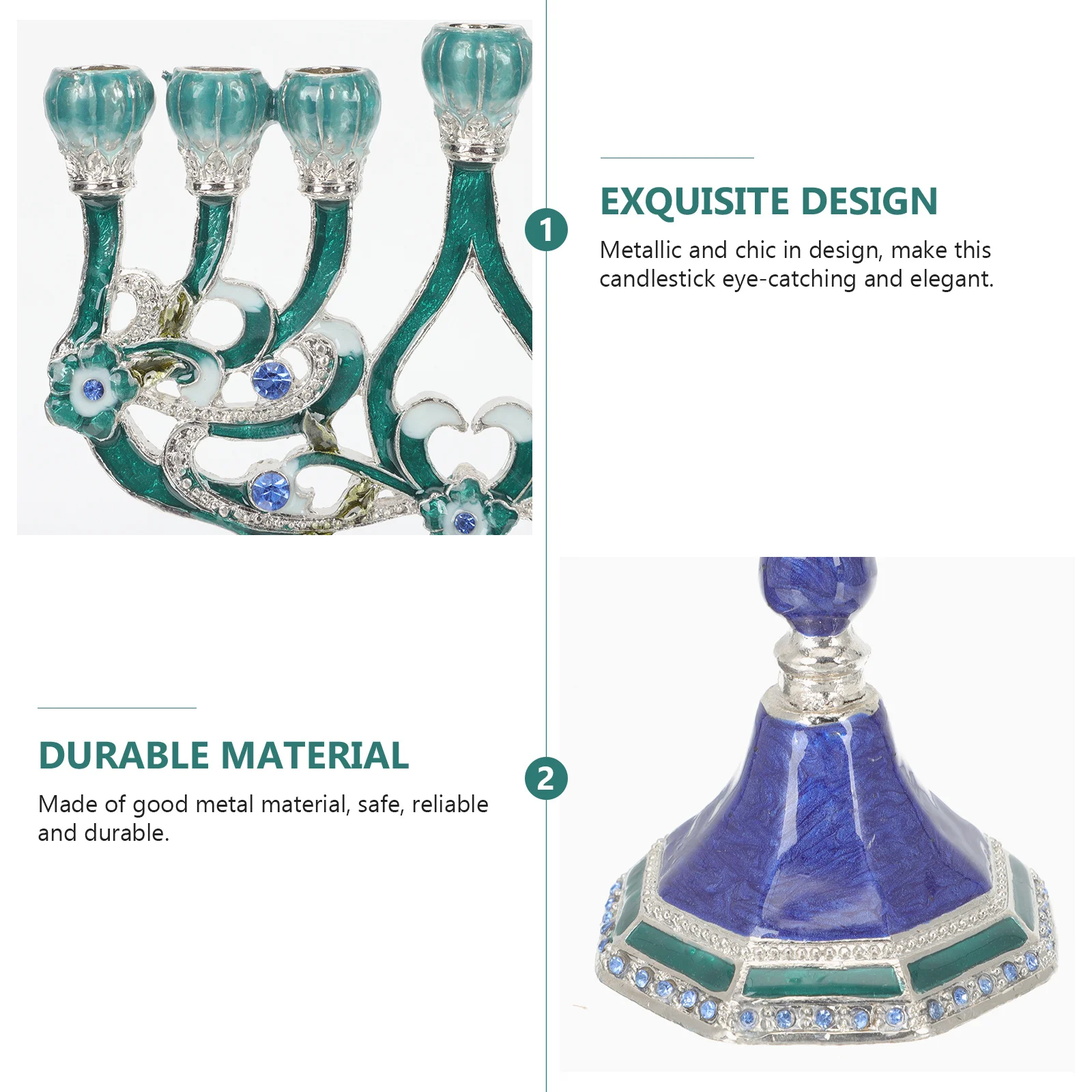 

7 Branch Candlestick Holder Sophisticated Golden Finish for Warm Romantic Atmosphere Desktop Adornment Table Stand