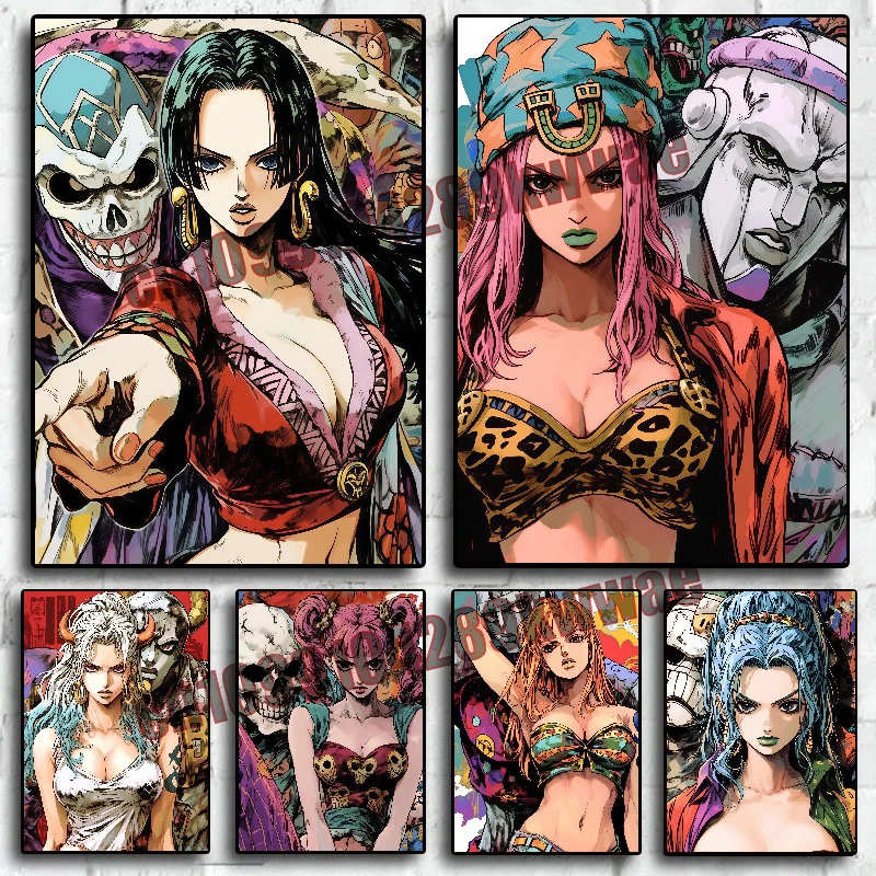 

Japanese Classic Cartoon Cartoon One Pirate High Quality Canvas Painting Art Poster Suitable for Home Bedroom Decoration Gifts