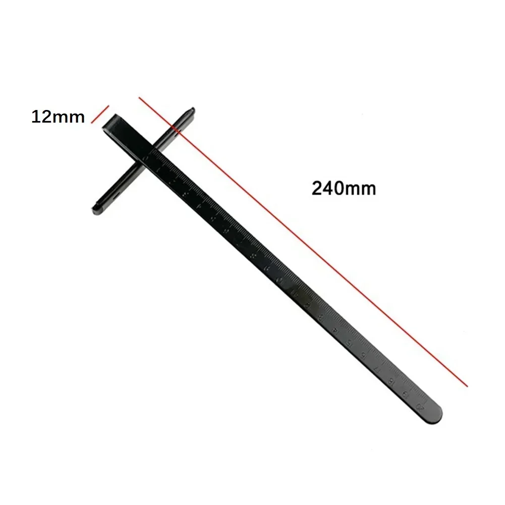 T Style Scale Ruler Guide Electric Circular Saw Ruler For Hitach C7 Cutting Machine 240mm Metal Guide Ruler Power Tool Parts