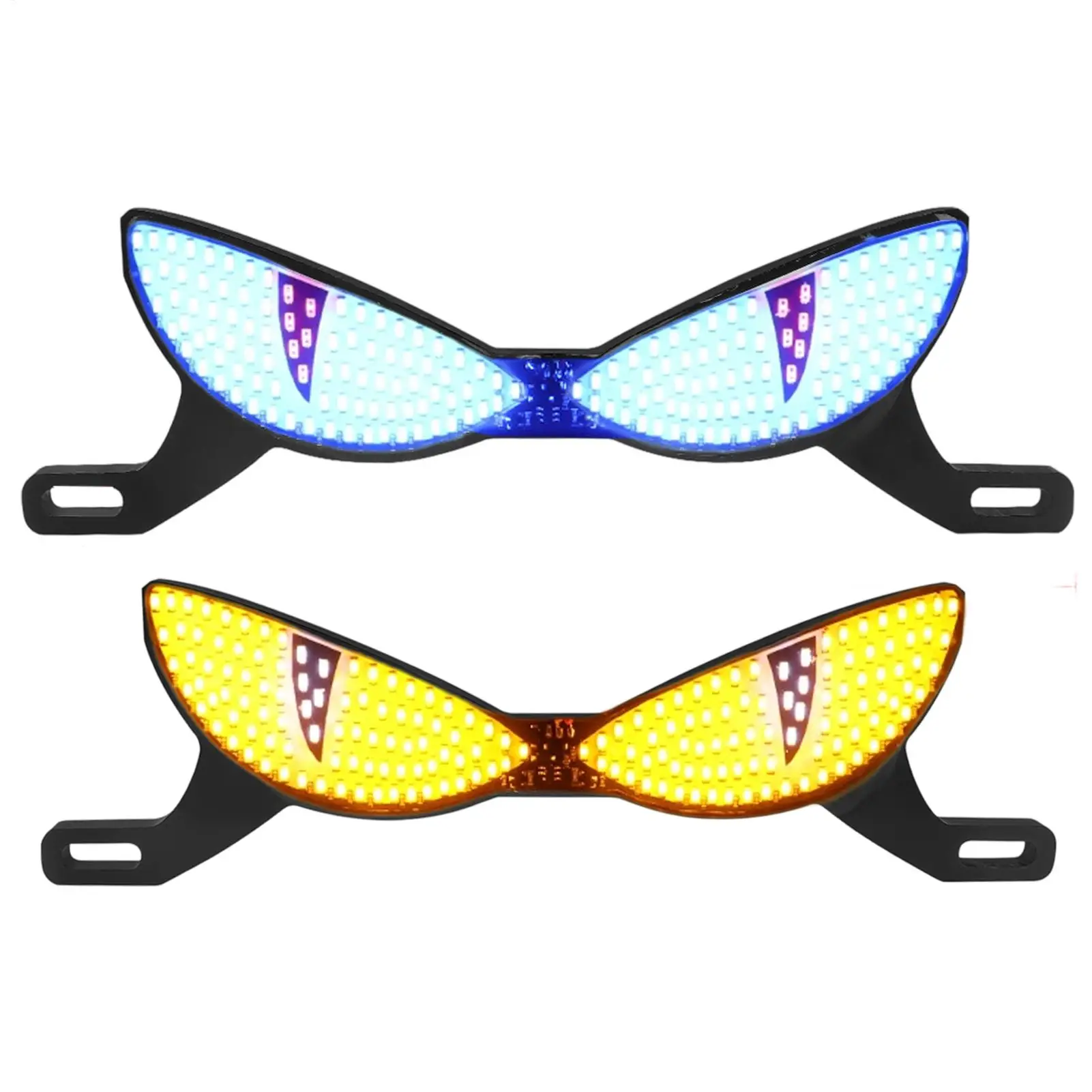 Motorcycle License Plate Lamp High Visibility Eye-Shaped Motorcycle Rear Lighting Warn Lamp For Night Riding Daily Commuting