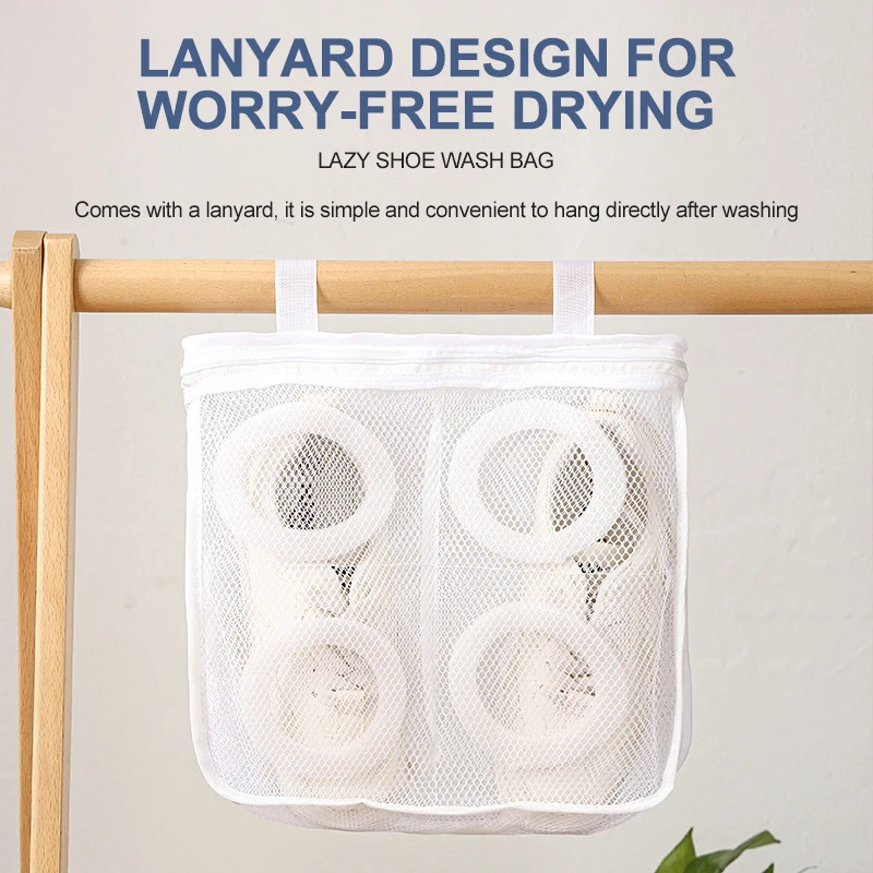 Washing Shoes Bag For Washing Machine Mesh Laundry Bag Anti-deformation Protective Clothes Organizer Travel Shoes Storage Pouch