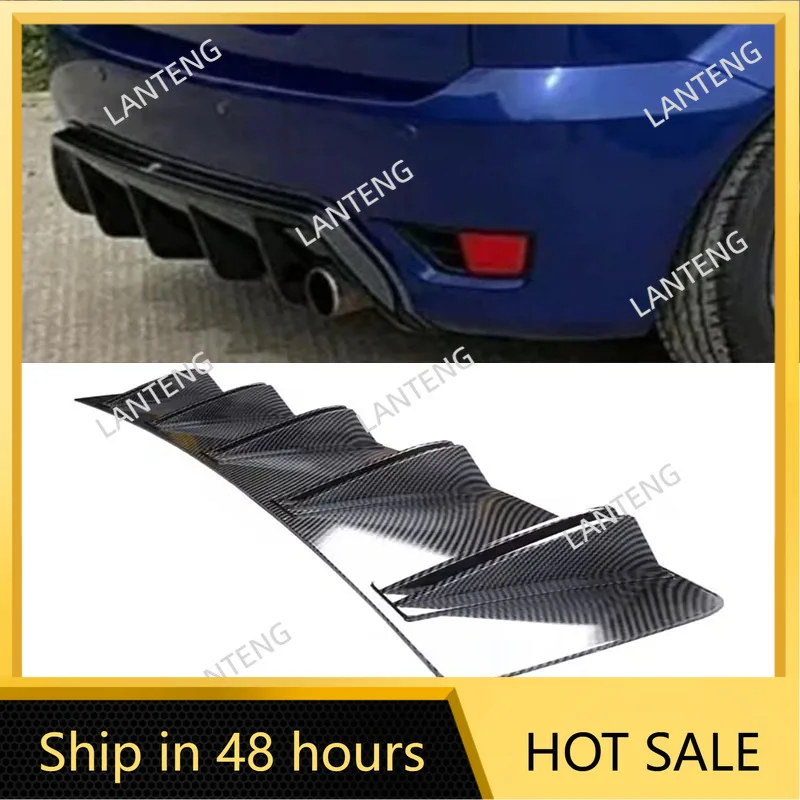 

Задний диффузор автомобиля Shark, 10 плавков, бампер, крыло, сплиттер, спойлер для подбородка, губа для F0rd Fiesta SE ST 2011-2019, защита кузова, черный