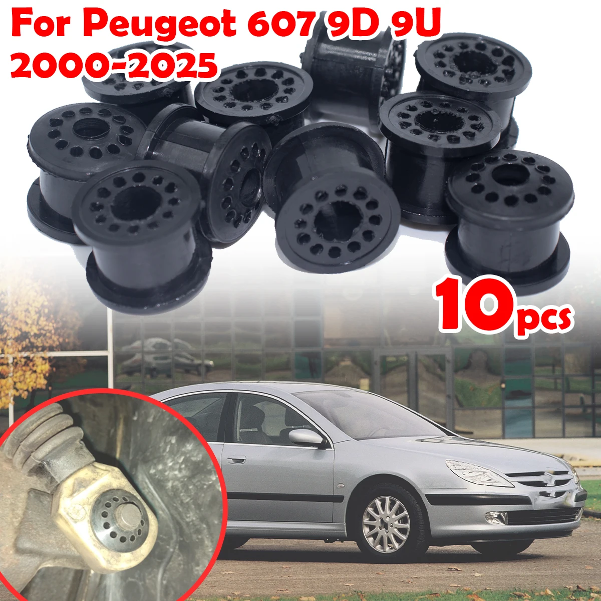 

10X For Peugeot 607 9D 9U 2000-2025 Gearbox Cable Linkage Rubber Bushing 5Speed Shift Lever Assembly Repair Kit Replacement Part