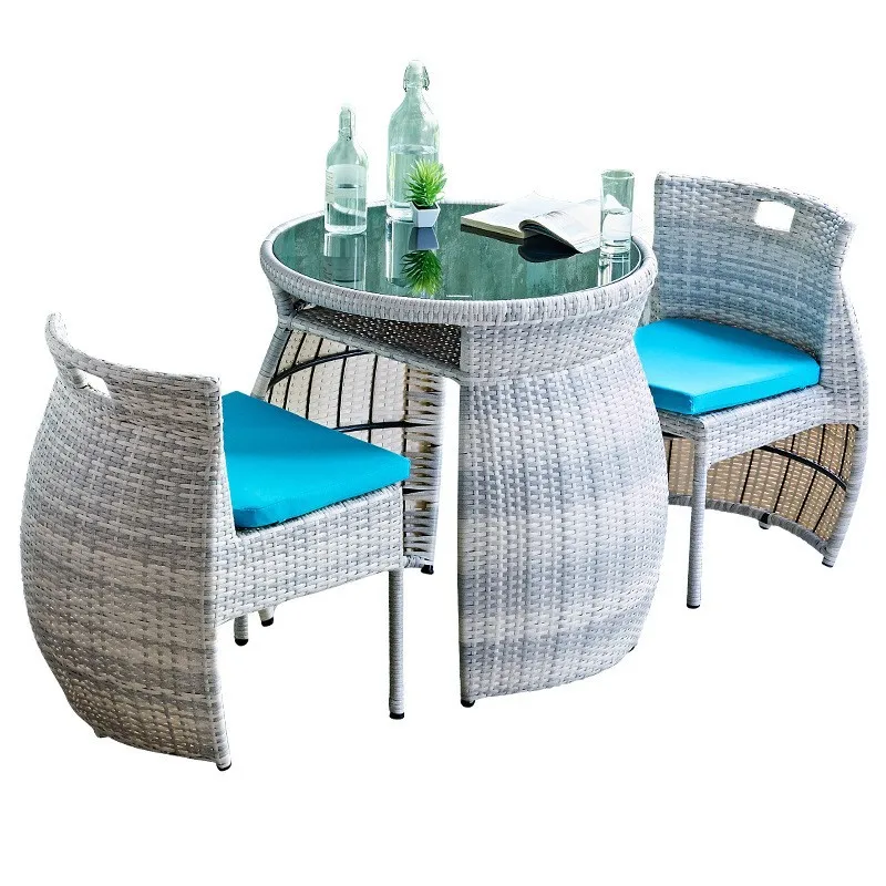 

Balcony tables and chairs, apartment hotel homestay bedroom study leisure area rattan chair