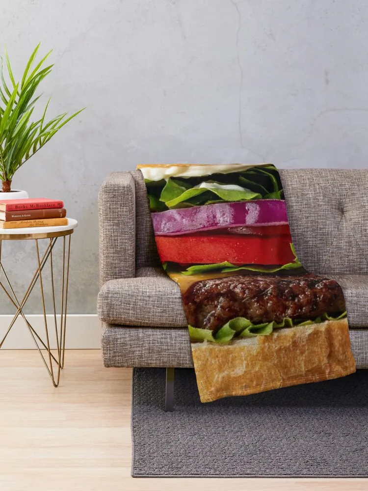 Deluxe Hamburger with Cheese, RBSSG Throw Blanket warm winter warm for winter Blankets