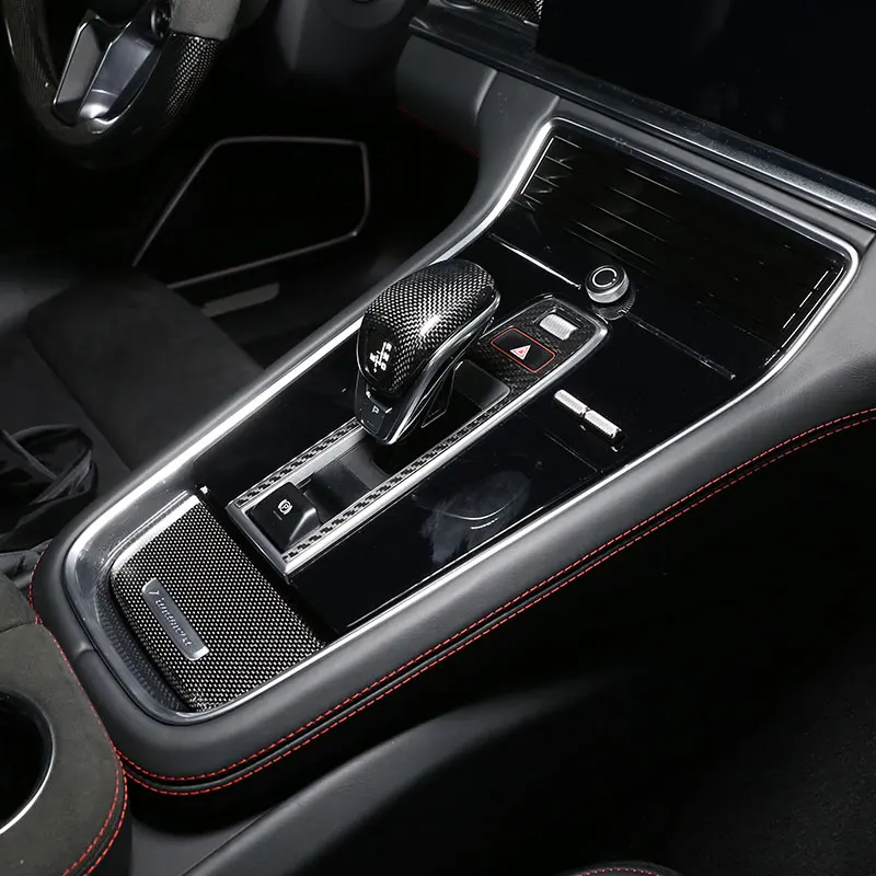 

For Porsche Cayenne 2018 2019 2020 2021 2022 2023 Real Carbon Fiber Car P Parking Brake Buttons Cover Trim sticker Accessories