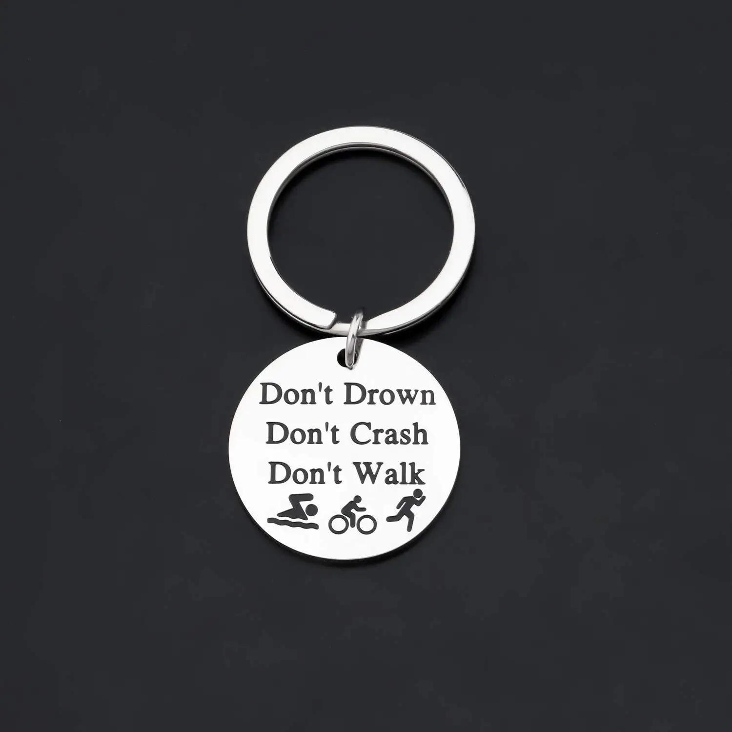 Steel Don't Drown Key Ring Sweet Key Chains DIY Jewelry Gifts