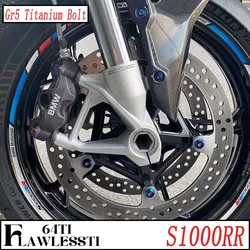 FLAWLESSTI Gr5 Titanium Bolt Brake Caliper Disc Bolt Front Fender Windshield Front Fork Bolt Yoke Nut For BMW S1000RR 2019-2025
