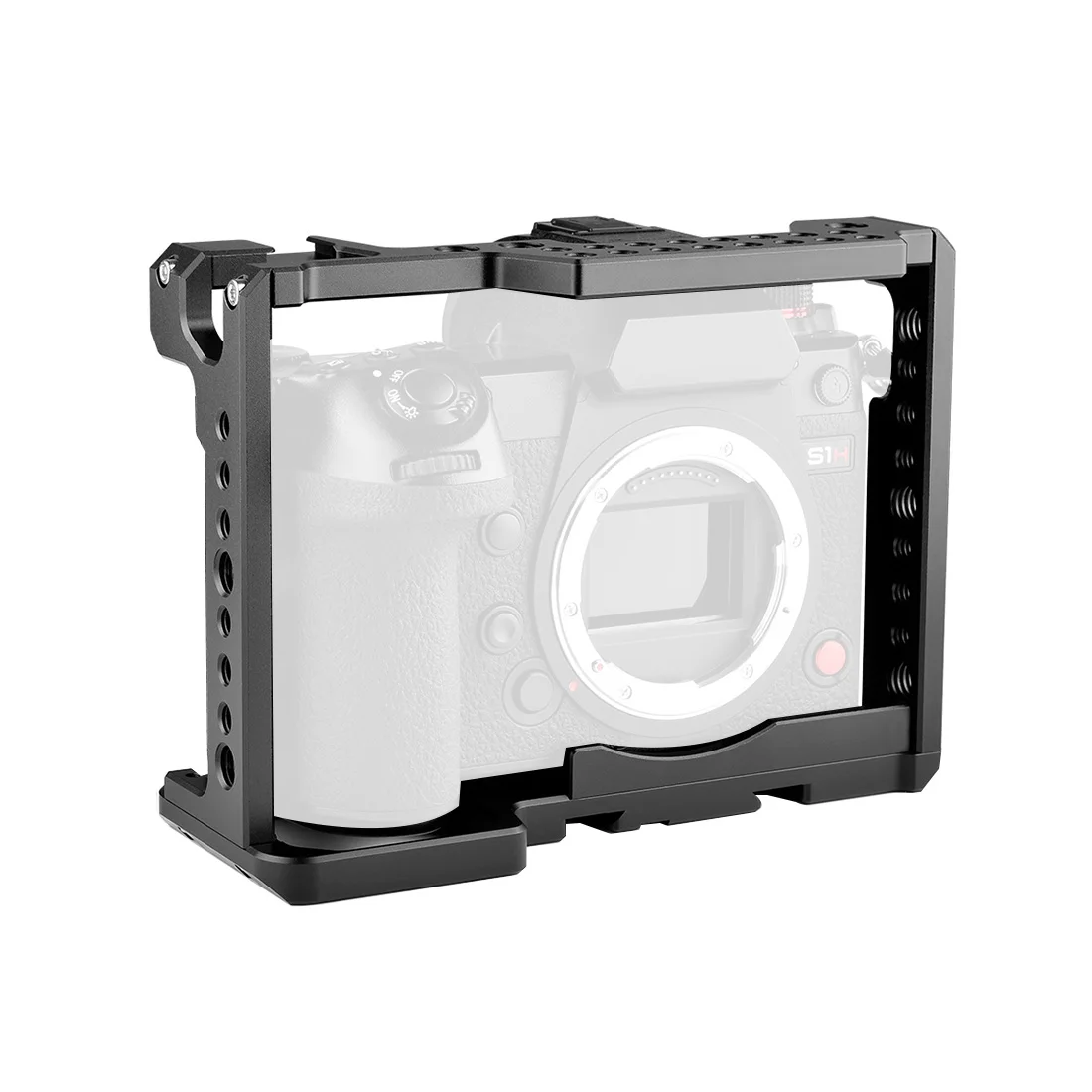 Kamerakäfig-Rig-Schutz für Panasonic Lumix DC-S1 S1 S1R S1H / Lumix S5 Kaltschuhhalterung für Mikrofon-Lichtverlängerungshalter-Set – Detail 5