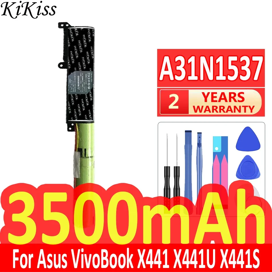 3500mAh KiKiss Battery A31N1537 For Asus VivoBook X441 X441U X441SA X441SC X441UA X441UV F441U A441U A441UV R541UA  A441N R414UV