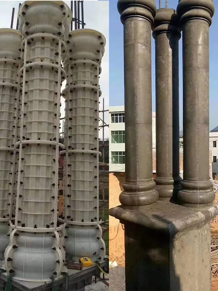 Roman Column Mold Smooth Round Column Round Cement Small Pillar Model European Style Villa Gate Building Template