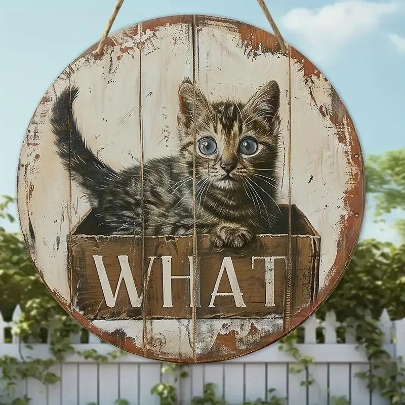 Pet Shop Pet Hospital Home House Cute Cat Decoration Board Chinese Countryside Cat Cartoon PVC Decor Wall Hanging Board ZJ370