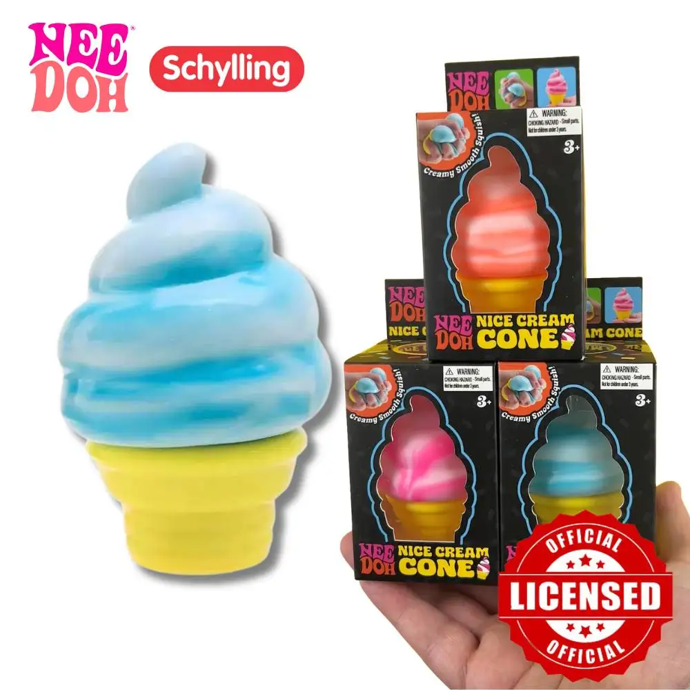 Juguete Sensorial Antiestrés Schylling Nee Doh con Forma de Helado para Aliviar el Estrés, Calmar las Emociones y Relajarse