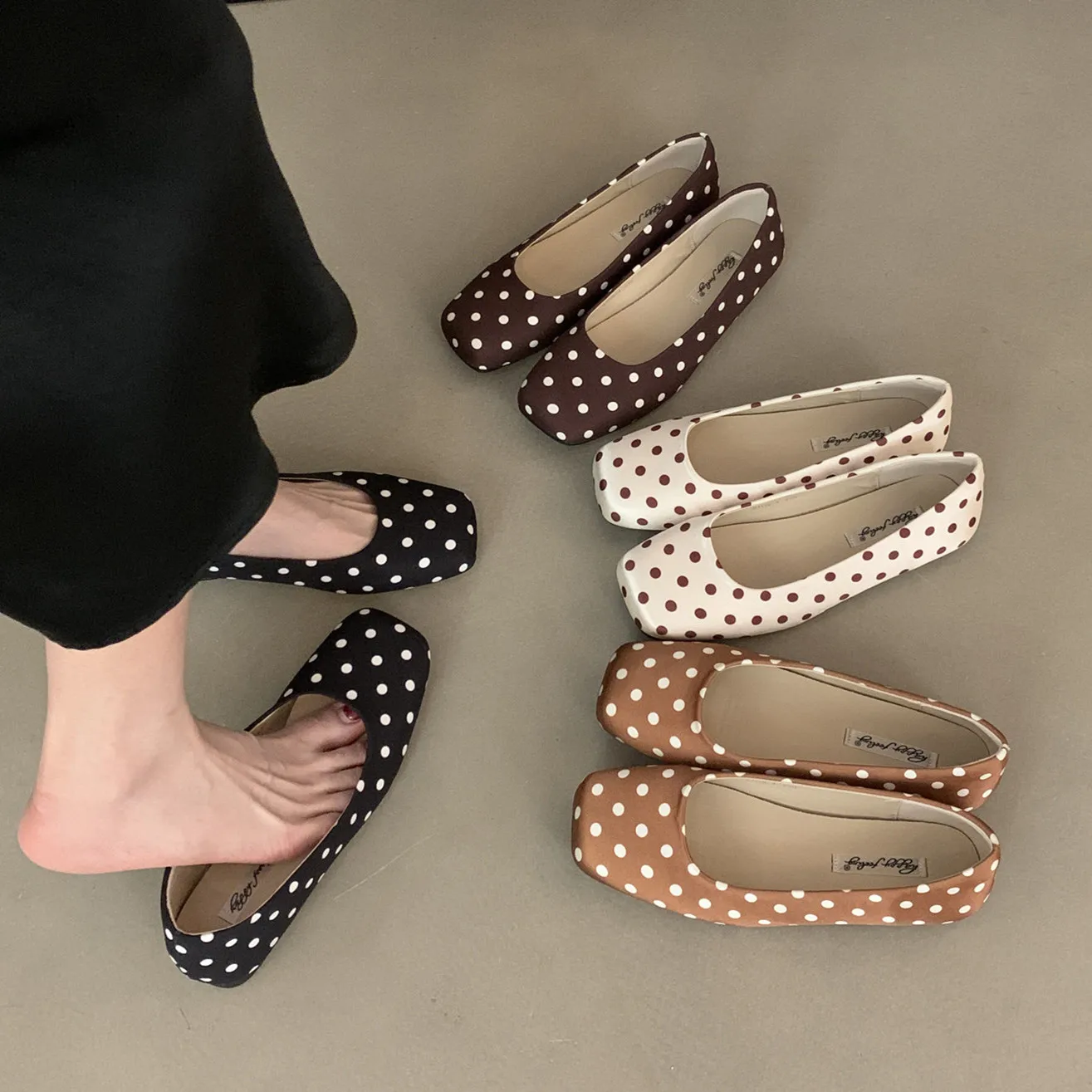 

Женские балетки Bailamos 2026: модные туфли без каблука с круглым и заостренным носком, плетеные, на шнуровке, мягкие, для повседневной носки