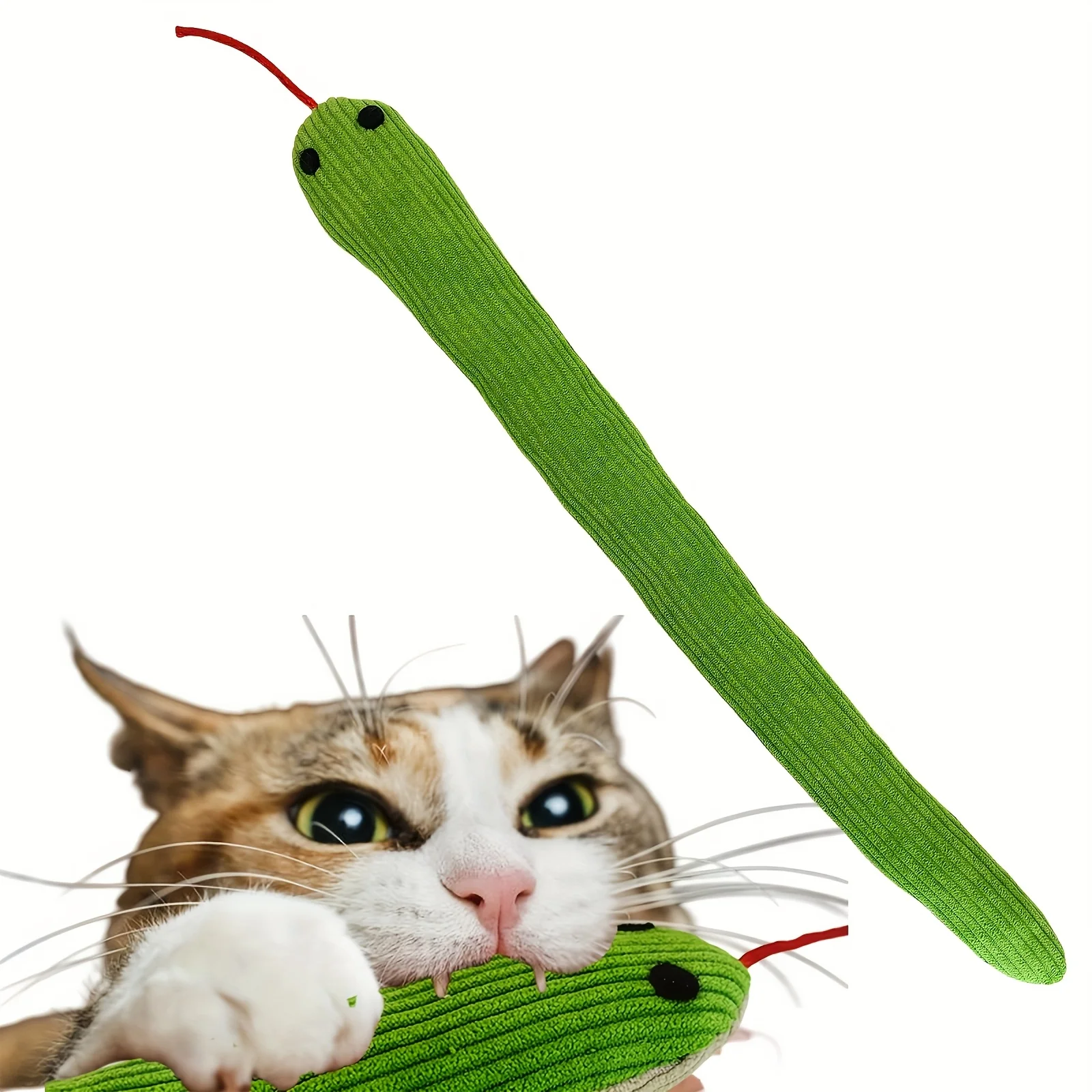 Cat Toy Snake, 1 Piece Crinkle Sound Toy Made of Soft Linen, Interactive Kitten Exercise Kick Toy Suitable for Indoor Cats 16.5inch (Approximately 42cm) Suitable for All Breeds