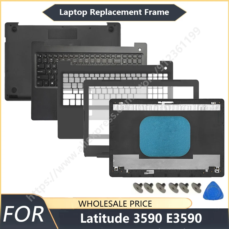 NEW For Dell Latitude 3590 E3590 L3590 Laptop LCD Back Cover Front Bezel Palmrest Bottom US keyboard Case Laptop Frames