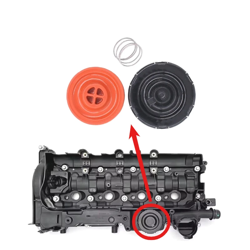 11128570828 válvulas de escape diafragma Kit de ventilación de membrana del cárter para BMW N47 motor cubierta de válvula PCV 11127810584 11128589941
