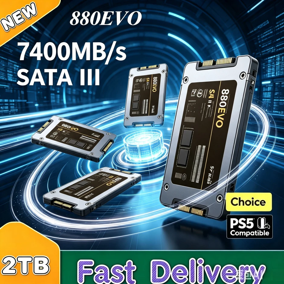 Brand+Original880EVO External Hard Disk High Speed For Internal Hard Drive Sata3 Interface Portable Solid State Drive For Laptop