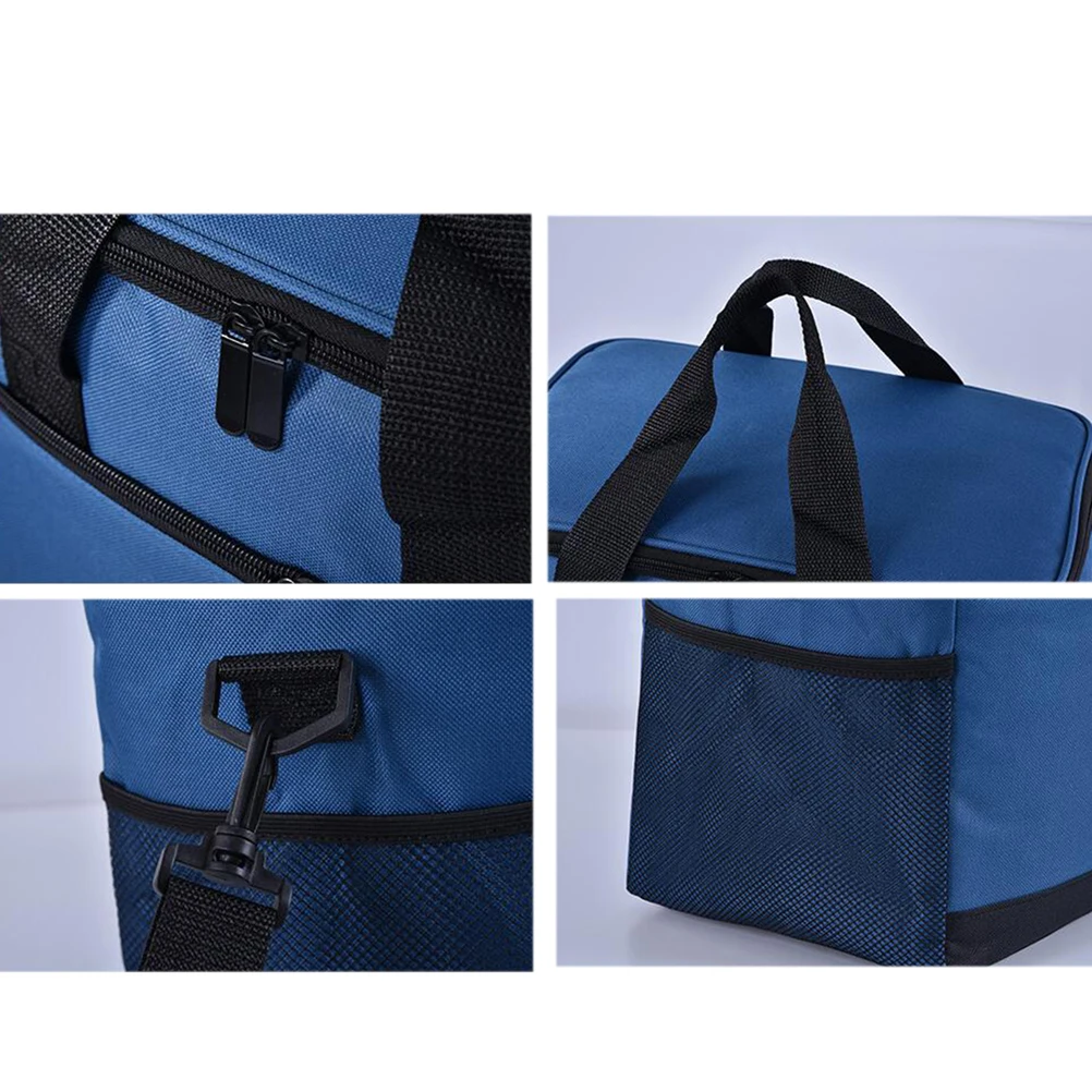 

Waterproof Thermal Lunch Bag Navy Insulated Portable Lunch Tote Large Capacity for Work School Travel Insulated Tote Bag