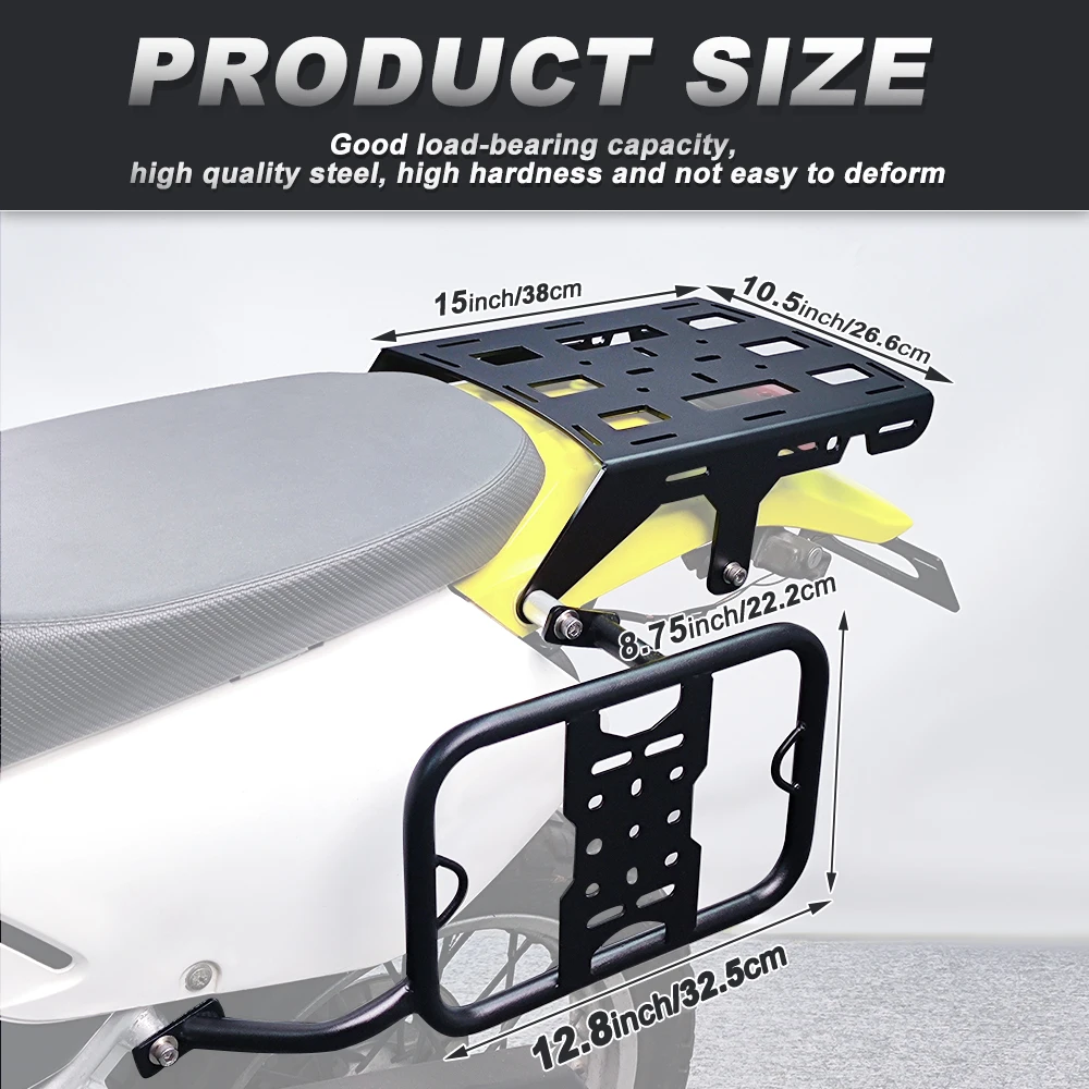 

Motorcycle Side Carrier Panniers Rack Frame Top Box Case Saddlebag Bracket Rear Luggage Rack DR650 DR 650 1996-2024 For SUZUKI