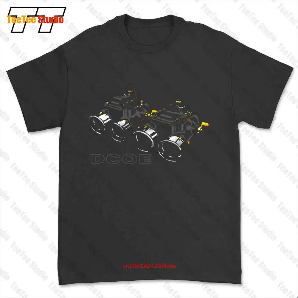 Carburetors Oldschool Vintage Dual Weber Carbs 40 45 Classic Car T-shirt Tee CI9H