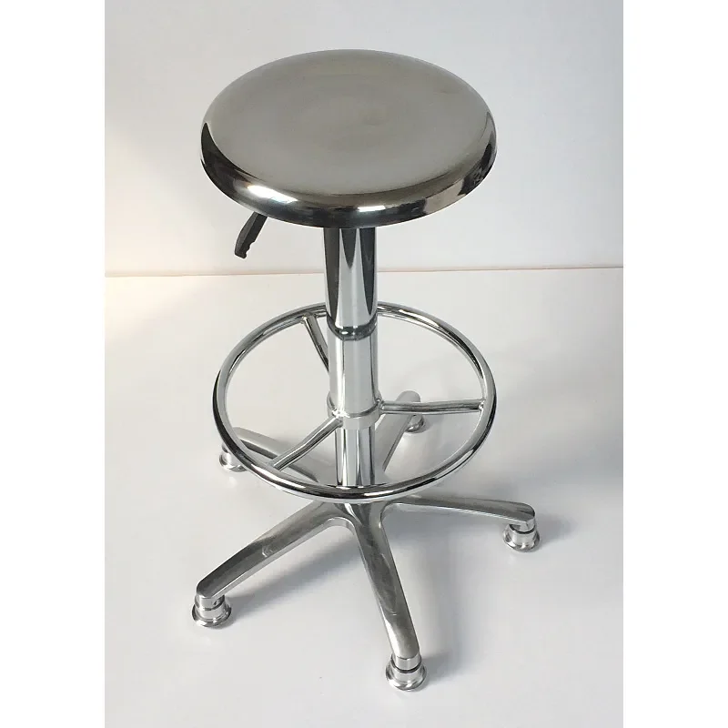 Stainless Steel Round Stool Anti Static Lab Chair for Medical Surgery Workshop School Furniture Dust Free Adjustable Height