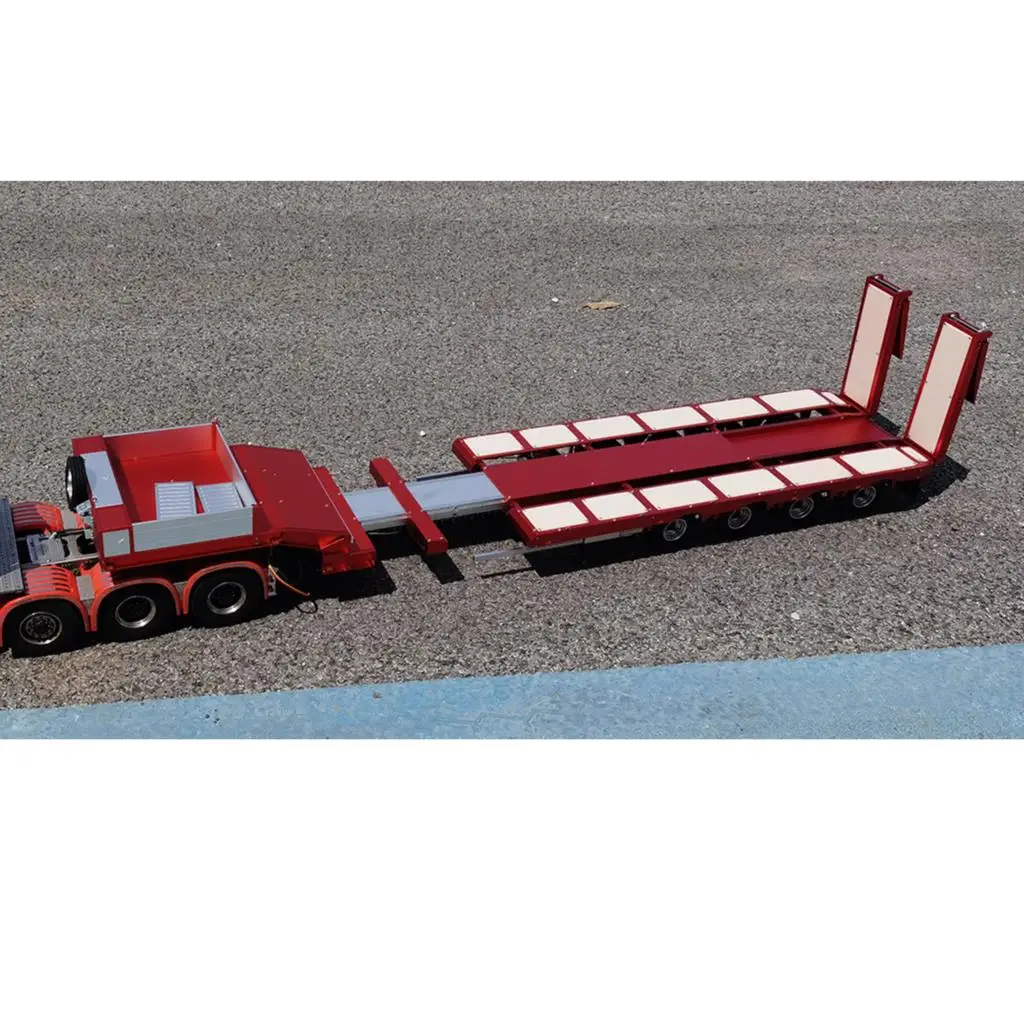 

Degree Spare Parts Metal 4Axle Heavy Steering Red RC Trailer 997 For 1/14 Tamiyaya Remote Control Tractor Truck Th20374-Smt8