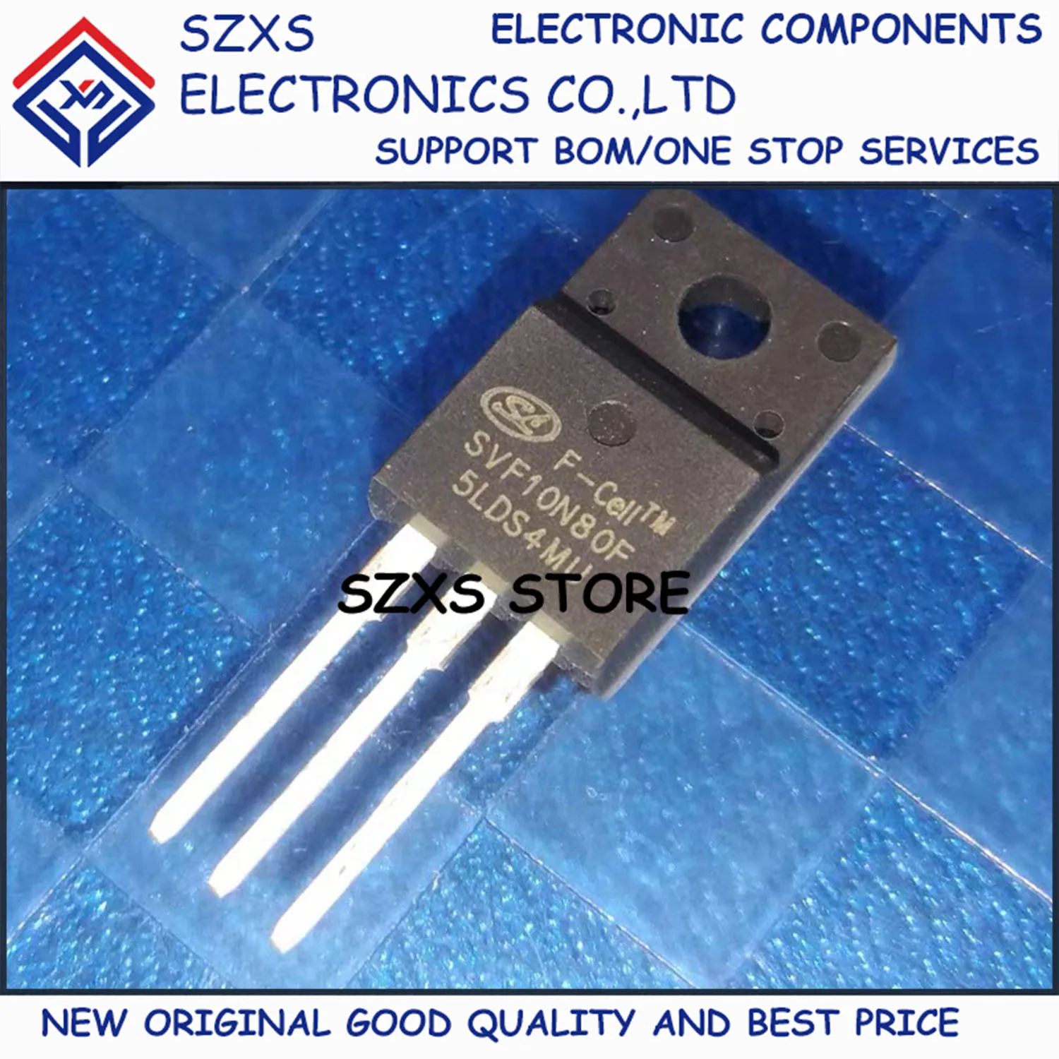New Original 10Pcs SVF10N80F TO-220F 800V 10A MOSFET Field Effect Transistor In Stock Electronic Components Good Quality