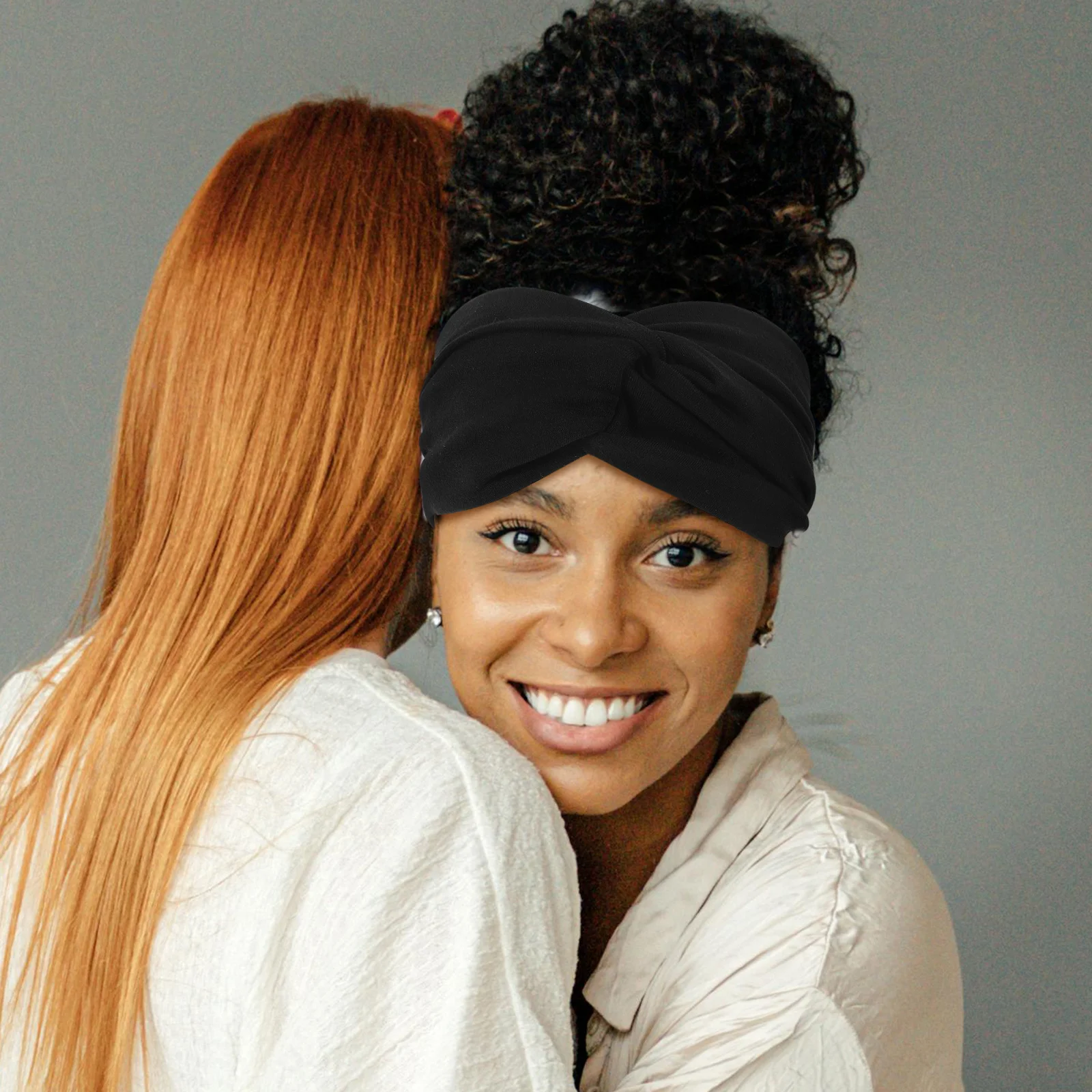 

4Pcs Wide Elastic Non-Slip Yoga Headbands Sweat Absorbing Sports Hairbands Workout Accessories for Women Head Wraps for Locs