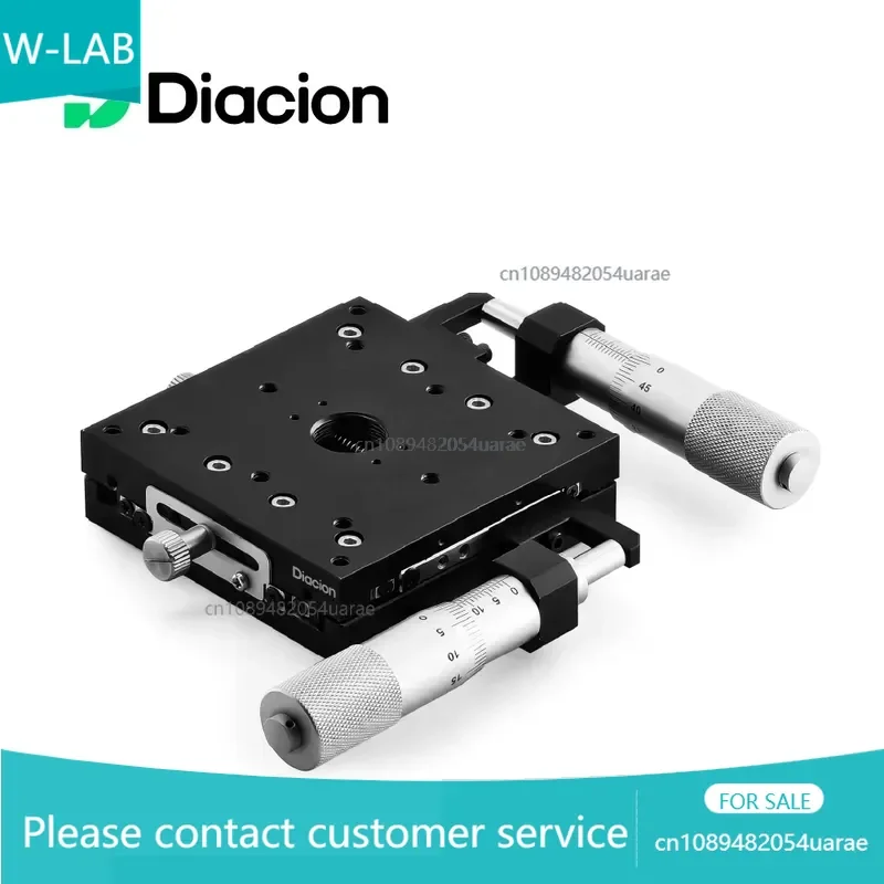 Diacion ASXY80 High Precision Low Profile Aluminum Alloy CNC Machining Manual Positioning Stage 80*80mm Linear Guide Blocks