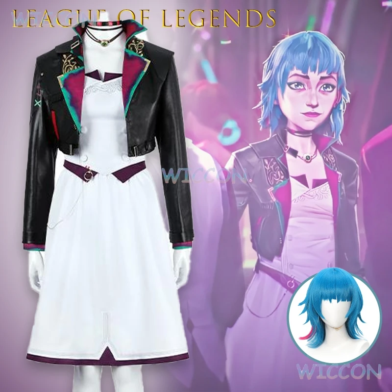 

Game Accurate Outfit League of Legends Arcane Season 2 Jinx Powder Cosplay Dress Full Set Women Halloween Party Anime