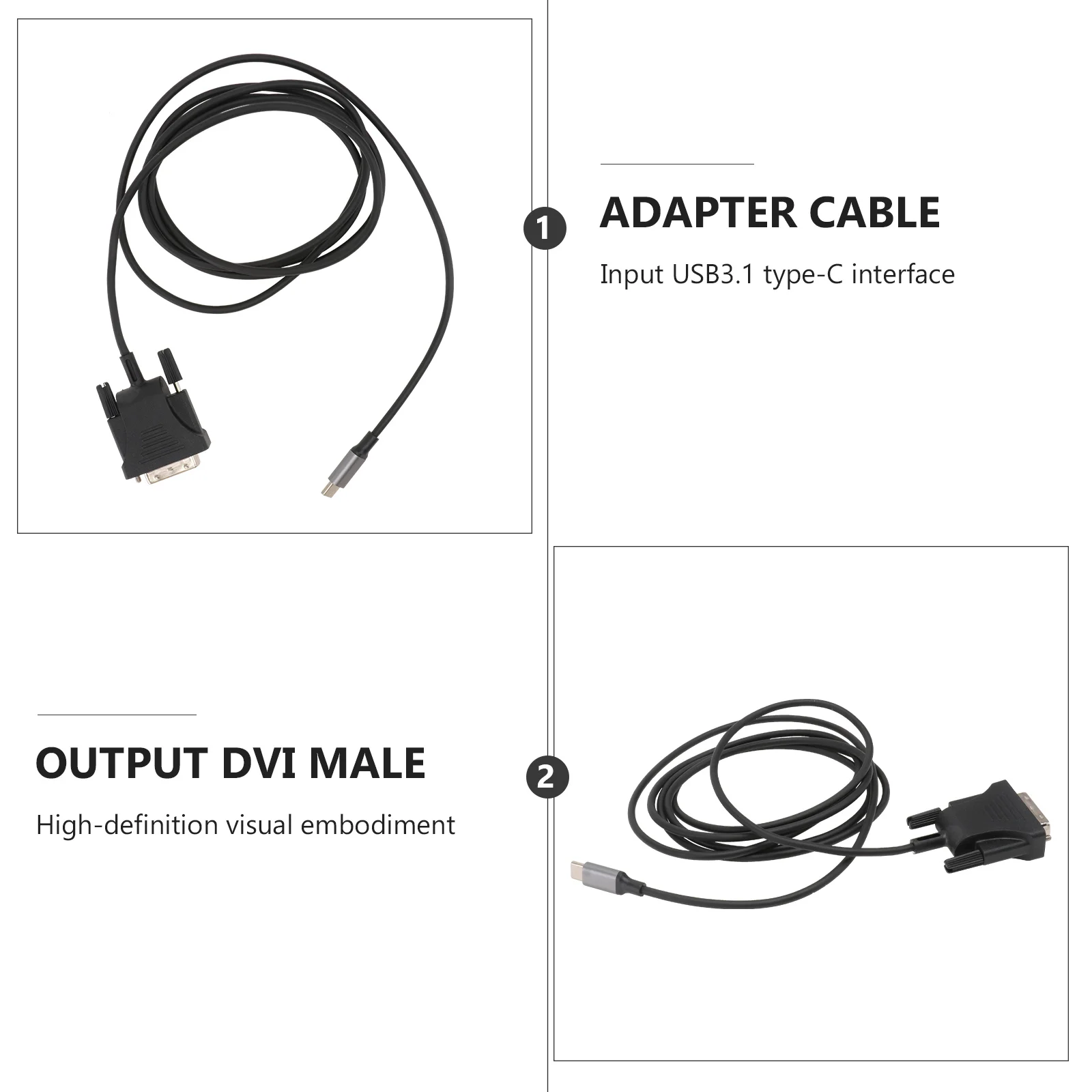 محول عالي السرعة من النوع C إلى كابل Usb3.1 بسرعة 10 جيجابت في الثانية لجهاز عرض شاشة كابل من النوع C سلك فيديو متين من مادة PVC عالي الدقة