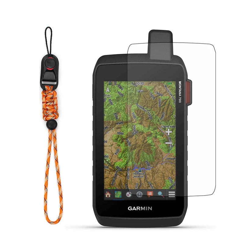 Quick Release Wrist Strap Hand Rope Lanyard + LCD Screen Protector Shield Film for Garmin Montana 750i 750 700 700i Handheld GPS