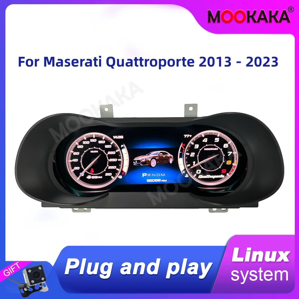 

For Maserati Quattroporte 2013 - 2023 Car LCD Dashboard Digital Cluster Virtual Cockpit Instrument Speedometer Multifunctional