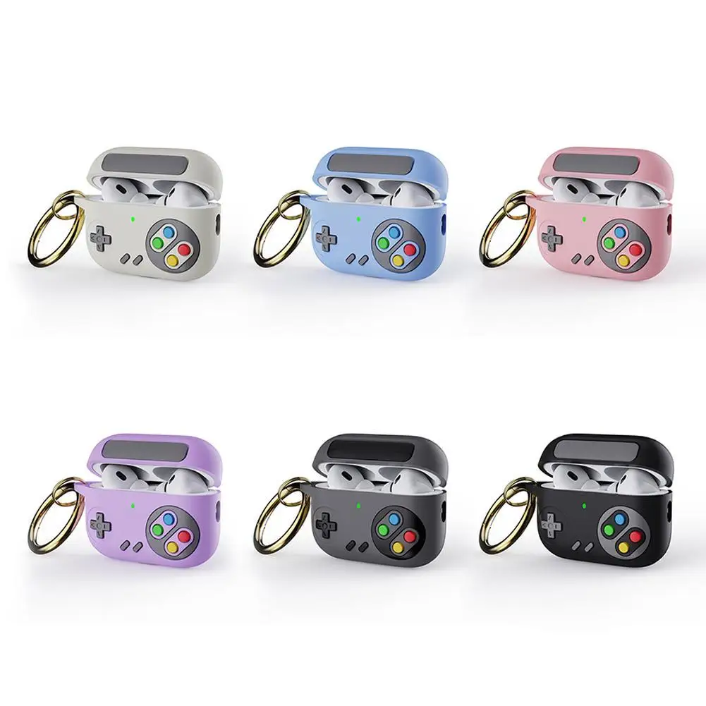 For AirPods 4 Case Cover Cute Funny Unique Stylish Game Silicone Protective Case with Keychain for Airpods 4th Generation