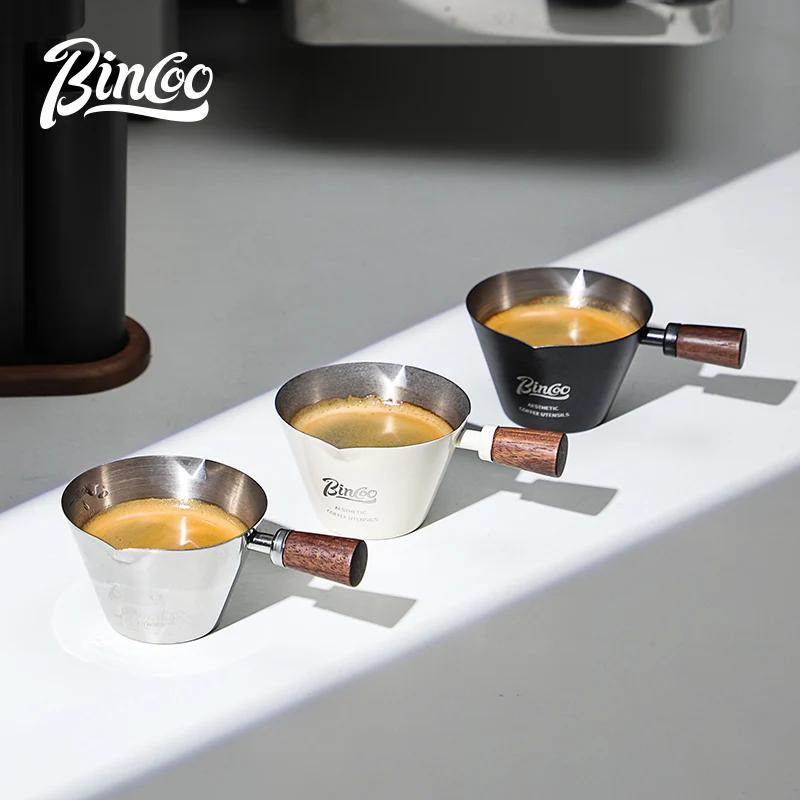 Bincoo Stainless Steel Measuring Cup Espresso Liquid Cup with Scale Small Milk Cup