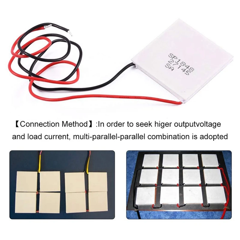 2x módulo termoelétrico peltier, gerador de energia termoelétrica de alta temperatura peltier teg 150celsius, branco 40x40mm