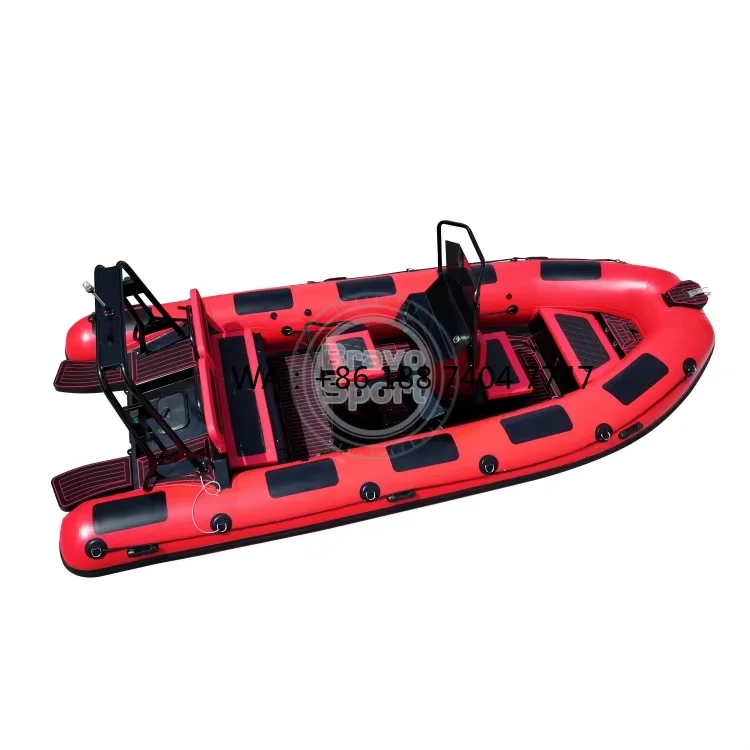 Hot Selling 5.2 Meter Center Console Boat Rib Hypalon Inflatable Boat for 10 Person