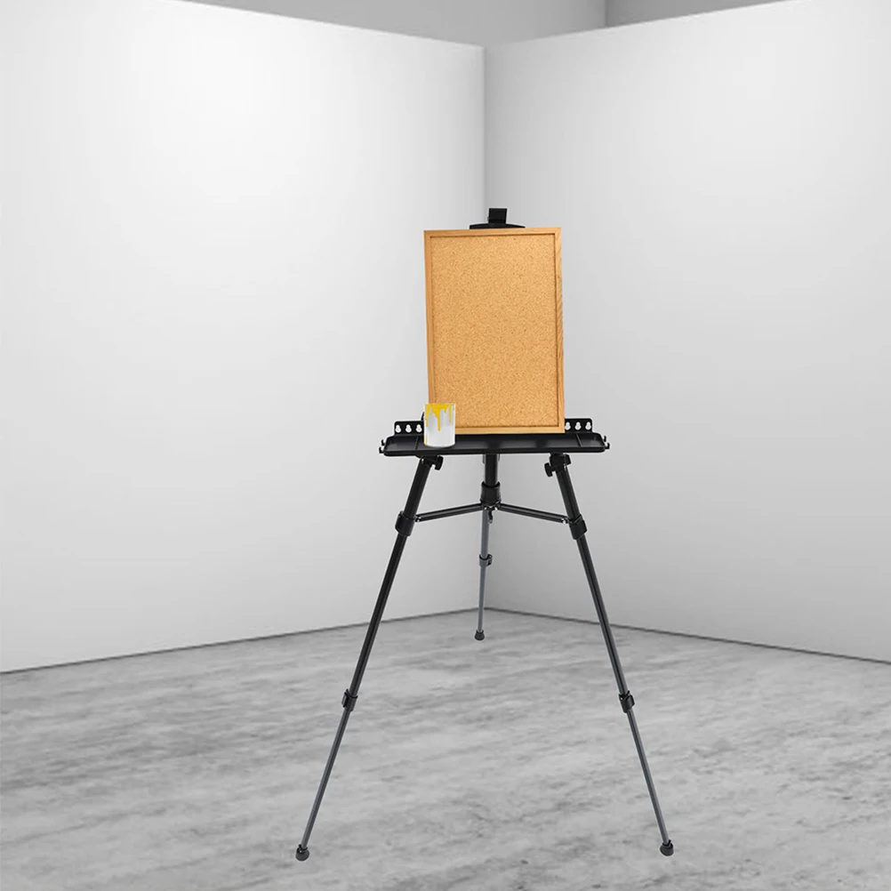 

1 set Aluminum Alloy Easel Stand Foldable Portable Adjustable Height Canvas Holder for Painting Sketching Class Display