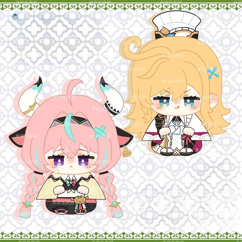 12cm Anime juego Genshin Impact Varesa Escoffier Kawaii Cosplay algodón Dango muñeca llavero Mini peluches suaves figuras  jugue