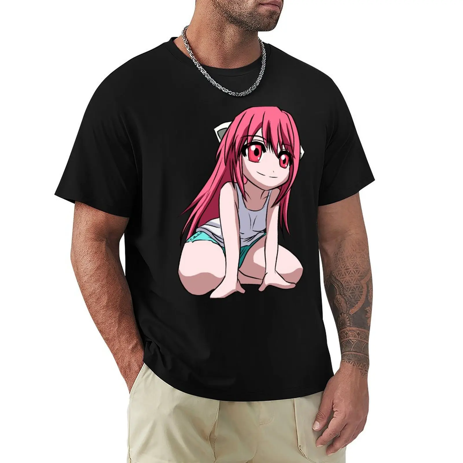 

Elfen Lied - Nyu T-Shirt anime clothes anime graphic t shirts aesthetic clothes fruit of the loom mens t shirts